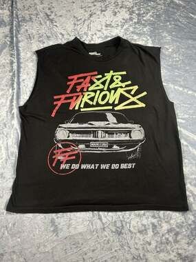 Fast & Furious Graphic Muscle Tank Top Car Design